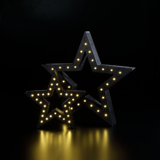 Black Wooden Stars