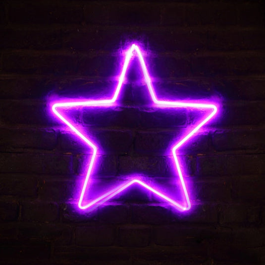 50cm Pink Neon Star