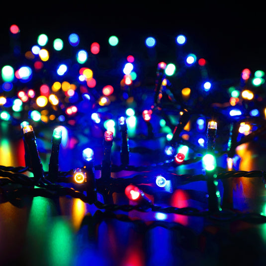 1500 Multicolour Multifunction Décor Tree Lights With Green Cable