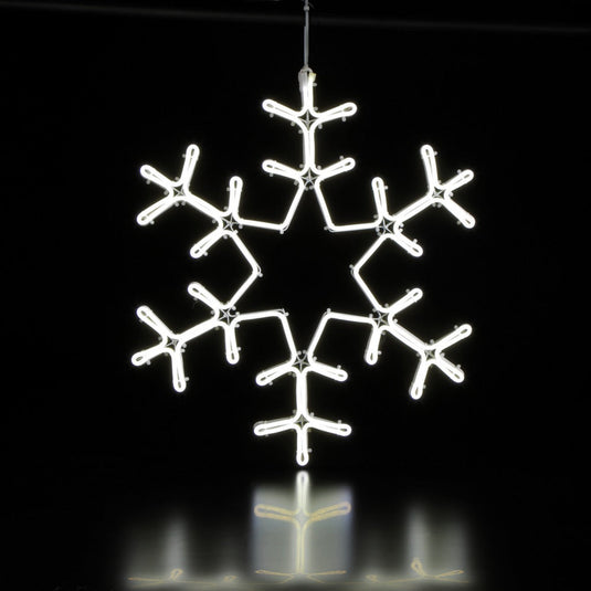 56cm Neon Snowflake - 620 White LEDs