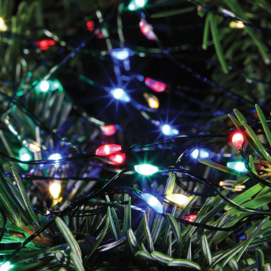 360 Multicolour Micro String Lights With Green Cable