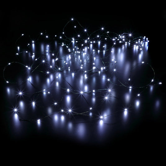 480 White Micro String Lights with Green Cable