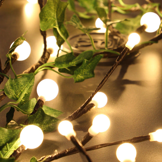 1.8m Battery Operated Berry & Ivy Garland - 48 LEDs