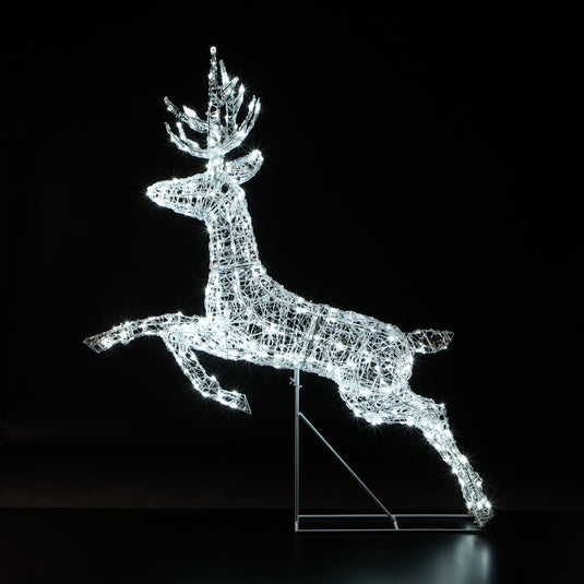 1.5m Spun Acrylic Richmond Leaping Stag - 300 LEDs