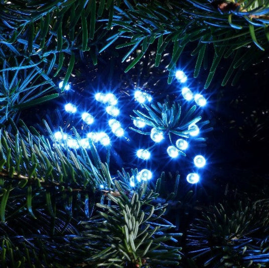 360 Ice Blue Multifunction String Lights with Green Cable