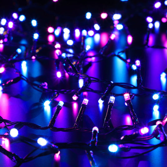 480 Pastel Multifunction Décor Tree Lights with Green Cable