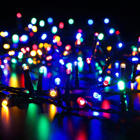 480 Multicolour Multifunction Décor Tree Lights with Green Cable