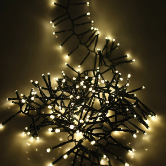 480 Warm White Multifunction Cluster Lights with Green Cable