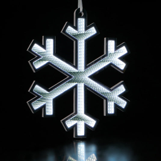 40cm Infinity Snowflake Light with White LEDs