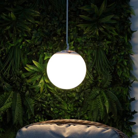 PE Solar Hanging Sphere 4 Warm White LEDS 20cm