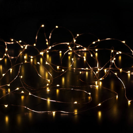 50 Fit & Forget Warm White Bare Wire LED String Lights