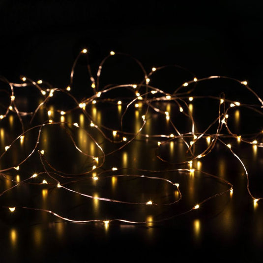 200 Fit & Forget Warm White Bare Wire LED String Lights