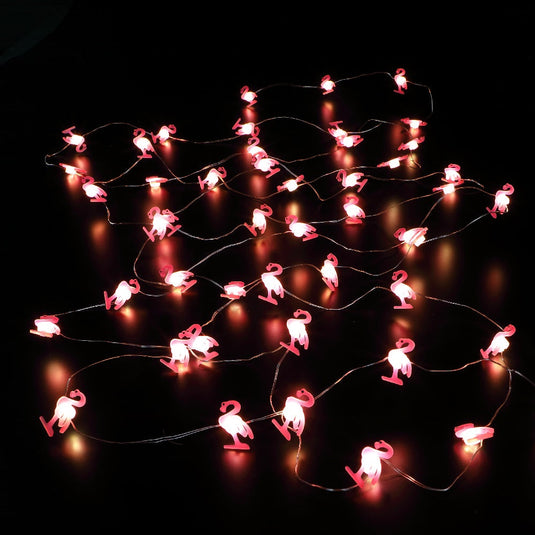 Solar Fine Wire Lights - Flamingo