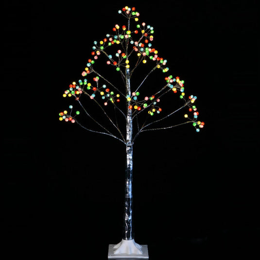 1m Multicolour Crackle Berry Twig Tree - 210 LEDs